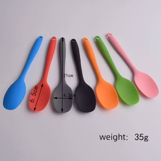 Cuchara da alta temperatura de la pala de los utensilios de cocina de la resistencia del silicón de la categoría alimenticia al por mayor