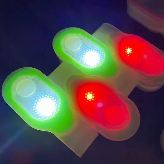 Luz LED con Clip para Collar de silicona, luz LED para deportes al aire libre, conducción nocturna, correr de noche, luz magnética de advertencia superbrillante